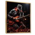 thumbnail image 2 of Designart "Melodic Strings in Red and Black Music" Portrait Floater Framed Canvas Wall Art, 2 of 7