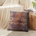 thumbnail image 4 of LALILO Throw Pillow Covers Vintage Wooden Floor Wooden Floor Cushion Cover 18" x 18", 2 Pack, 4 of 6