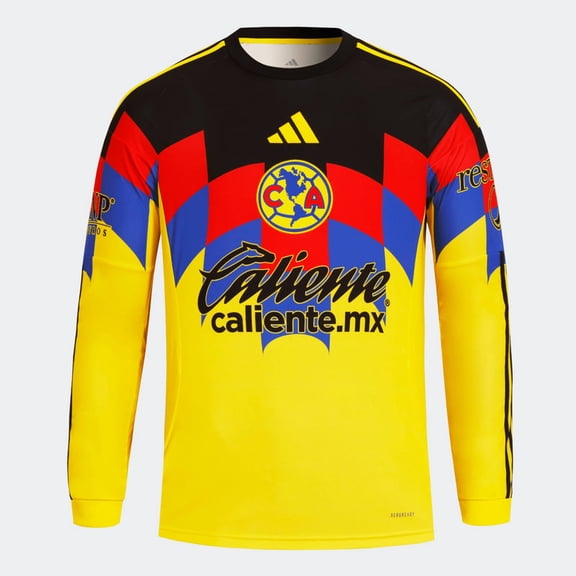 adidas Club America Home Men's L/S Stadium Jersey 25/26 (US, Alpha, XX-Large, Regular, Regular, Yellow)