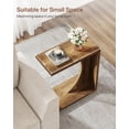 thumbnail image 6 of Christmas C Shaped Side Table For Sofa, Small Space End Table Multipurpose Couch Table Sturdy MDF Furniture For Living Room, Bedroom, Brown, 6 of 8