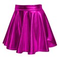 thumbnail image 6 of RUTAYY Women Casual Fashion Shiny Metallic Flared Pleated A-Line Mini Skirt Solid Color Casual Travel Skirts, 6 of 6