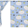 thumbnail image 3 of Coolnut Sheer Curtains Cute Cat Princess Gauze Door and Window Voile Curtain Panels for Bedroom Living Room W55 x L84 In 2, 3 of 4