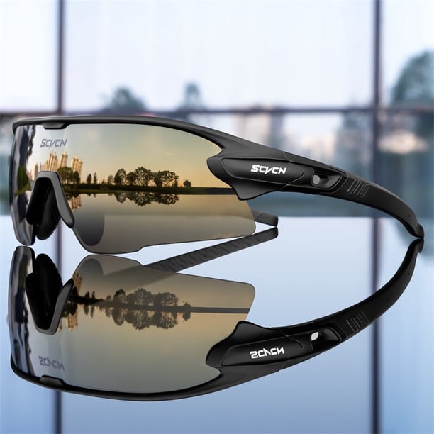 Gafas de bicicleta de montaña SCVCN, gafas de sol deportivas para hombre, gafas de ciclismo fotocromáticas, gafas de protección UV400 para correr en carretera MTB qiuyongming unisex