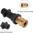 thumbnail image 2 of Adaptador de lavadora a presión para Karcher K2 - K7, convierte la conexión de bayoneta a tipo de conexión rápida de 1/4 pulgadas, 3000 PSI Ormromra WLJ-3192, 2 of 5