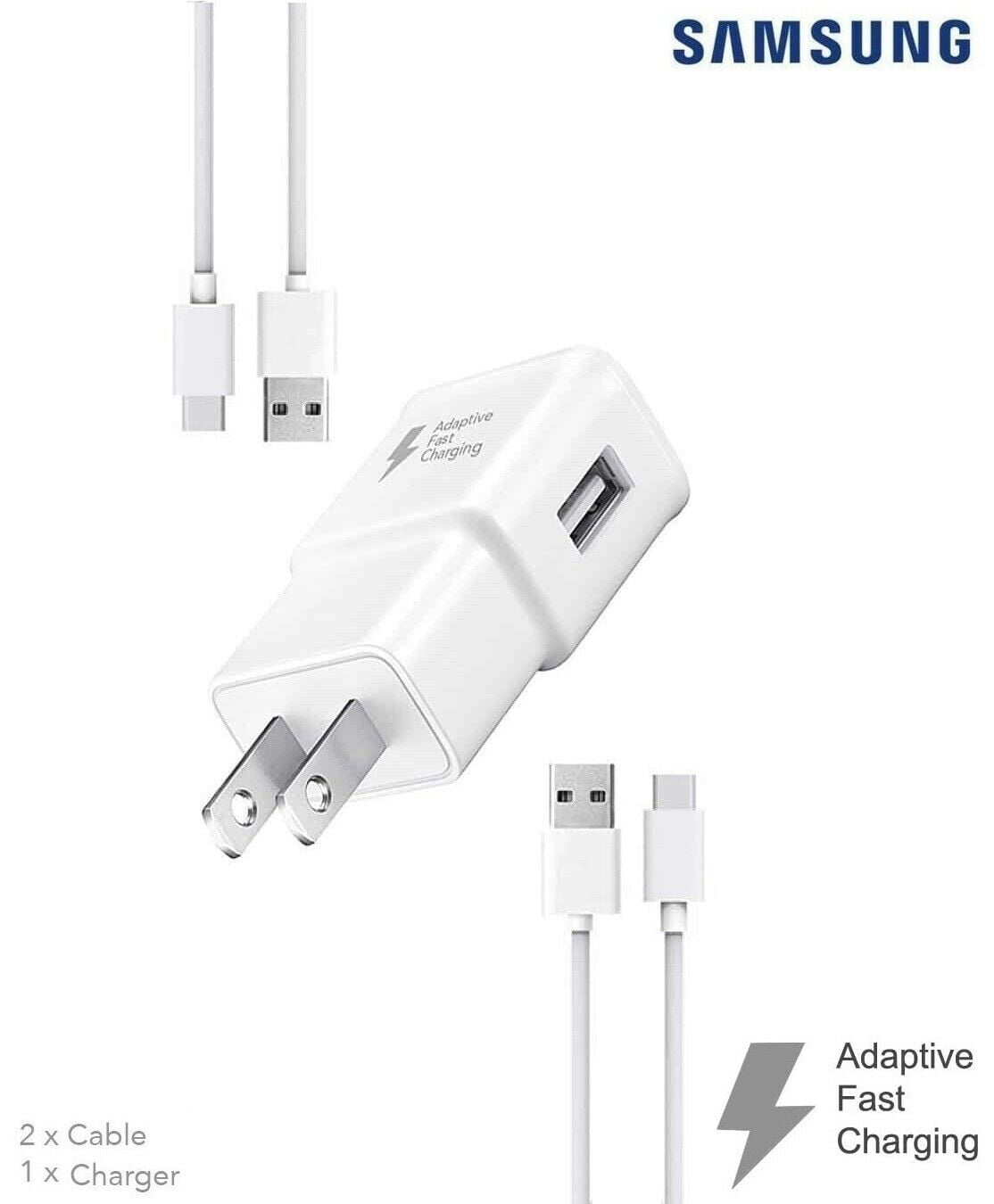 Original Samsung Galaxy A20e Charger! Adaptive Fast Charger Kit [1 Wall  Charger + 2 Type-C Cables] True Digital Adaptive Fast Charging uses dual  voltages for up to 50% faster charging! - Walmart.com