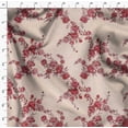 thumbnail image 4 of Soimoi Minky Red Fabric By the Yard - 56 Inch Wide -Floral & Leaf Floral Pattern Fabric - Botanical and Elegant Designs for Various Uses Printed Fabric, 4 of 6