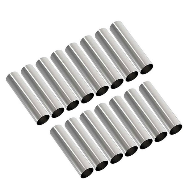 20 Pièces Cannoli Moule Cannoli Tube, Crème Rouleau Crème Corne Moule En Acier Inoxydable Avec Brosse De Nettoyage Pour Croissant Feuilletés Crème