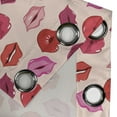 thumbnail image 5 of Ambesonne Kiss Grommet Curtain, Vivid Colored Lips Glamour, 50" x 54", Pale Rose and Multicolor, 5 of 6