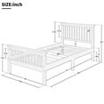 thumbnail image 3 of Kacho Twin Bed Frame with Headboard and Footboard, Wood Platform Bed Frame, Easy Assembly, No Box Spring Needed, Wood Slat Support for Teens, Espresso, 3 of 8