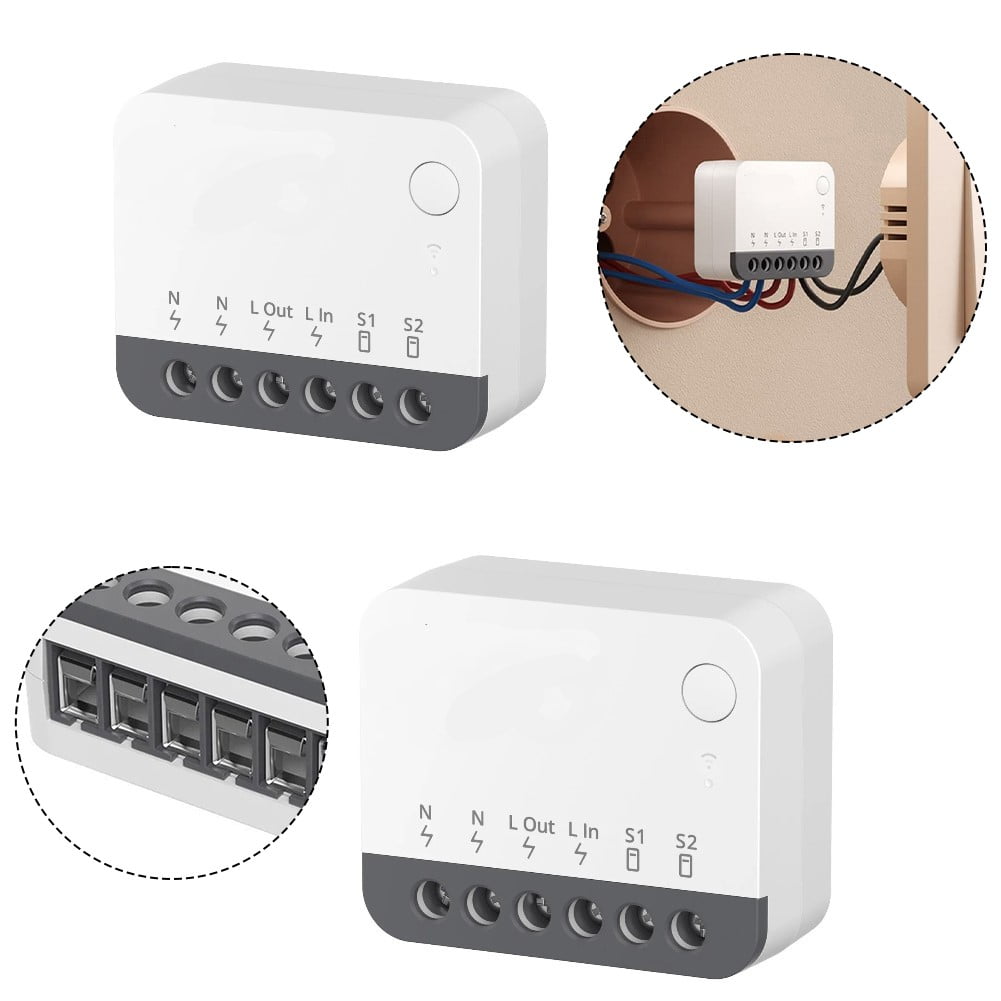 Yannee 2 Pcs ZBMINIR2 for ZigBee Smart Light Switch for Home Voice Control for Alexa