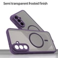 thumbnail image 5 of Asuwish Compatible with Samsung Galaxy A56 5G Magnetic Phone Case Translucent Matte Anti-fingerprint Back Military Grade DropProof Shockproof Protective Cell Cover for A 56 56A LTE Women Men Purple, 5 of 9