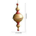 thumbnail image 3 of Christmas Ball Ornaments Hanging Wooden Baubles Shatterproof Finial Drop Decorations for Tree Festive Party Accessories (Gold), 3 of 6