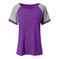 thumbnail image 3 of Camisas de Cuello de Tripulación de Manga Corta para las Mujeres Casual Cuello Redondo Top de Manga Corta Tejido Súper Suave para el Verano, 3 of 5