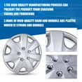 thumbnail image 4 of 4Pcs Set Hubcap,16" Universal Wheel Rim Cover Replacement,Compatible with Steel Wheels,Snap on Installation,ABS+PC Material,Silver, 4 of 7