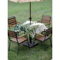 thumbnail image 3 of Outdoor Tablecloth with Umbrella Hole and Zipper, Green Christmas Tree Square Table Cloth 60x60 Inch Waterproof Tablecloth, Xmas Tree Grey Snowflake Picnic Table Cover for Patio Camping, 3 of 7