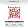thumbnail image 2 of KLL Hand Drawn Strawberry Decorative Throw Pillow Covers Velvet Soft for Couch Sofa Bedroom Living Room Outdoor (No pillow core)- 18"x18", 2 of 5