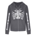 thumbnail image 1 of Cárdigan estampado con bolsillos informales para hombre y mujer, blusa holgada de manga larga para otoño, sudadera oscura para otoño/invierno Pompotops  qwe15837, 1 of 6