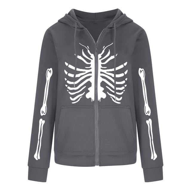 Cárdigan estampado con bolsillos informales para hombre y mujer, blusa holgada de manga larga para otoño, sudadera oscura para otoño/invierno Pompotops qwe15837