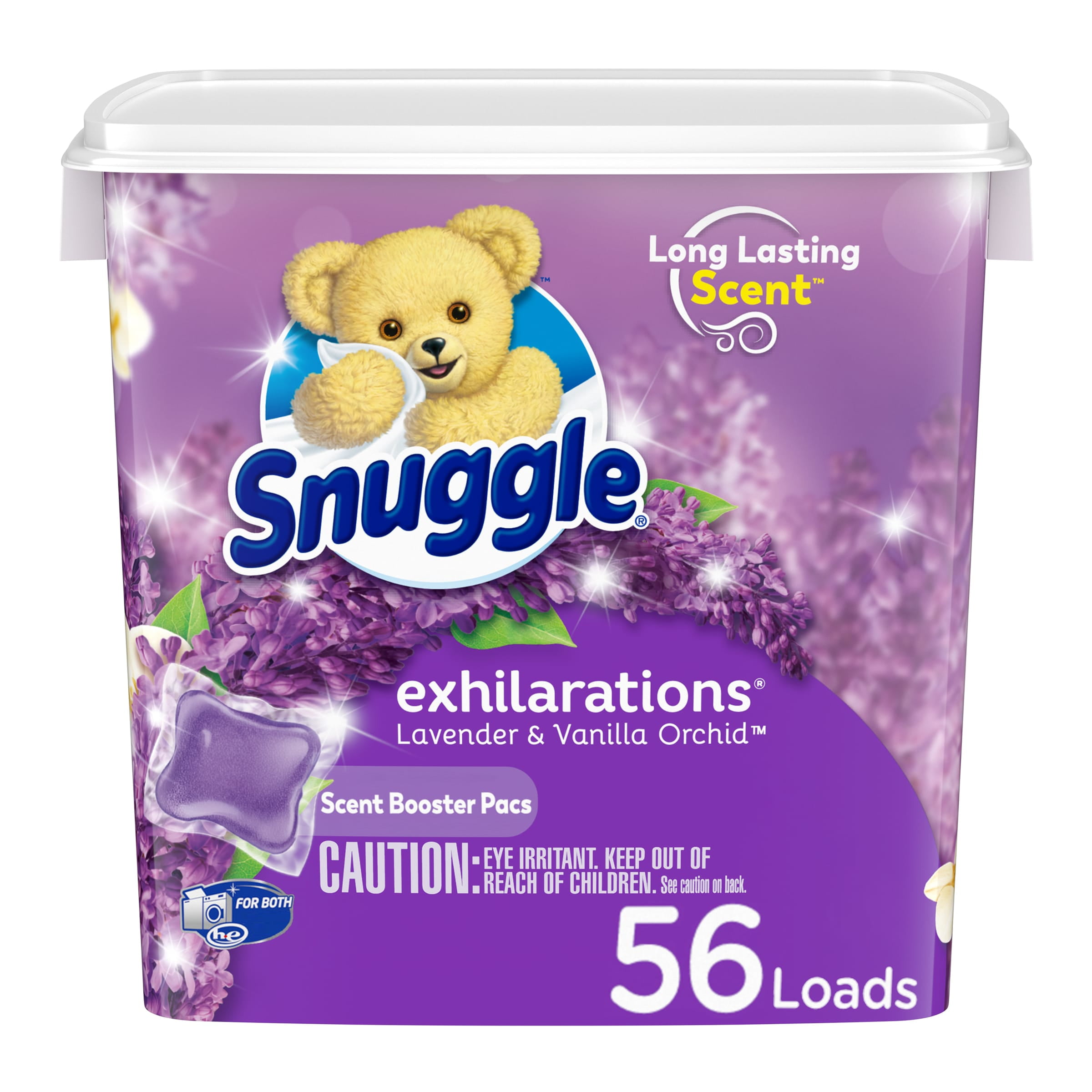 Snuggle Exhilarations In Wash Laundry Scent Booster Pacs, Lavender & Vanilla Orchid, 56 Count