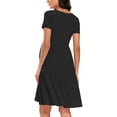 thumbnail image 3 of Uniexcosm Women's Maternity Dress Short Sleeve Summer Casual Swing Dress for Daily Wearing Or Baby Shower, 3 of 4
