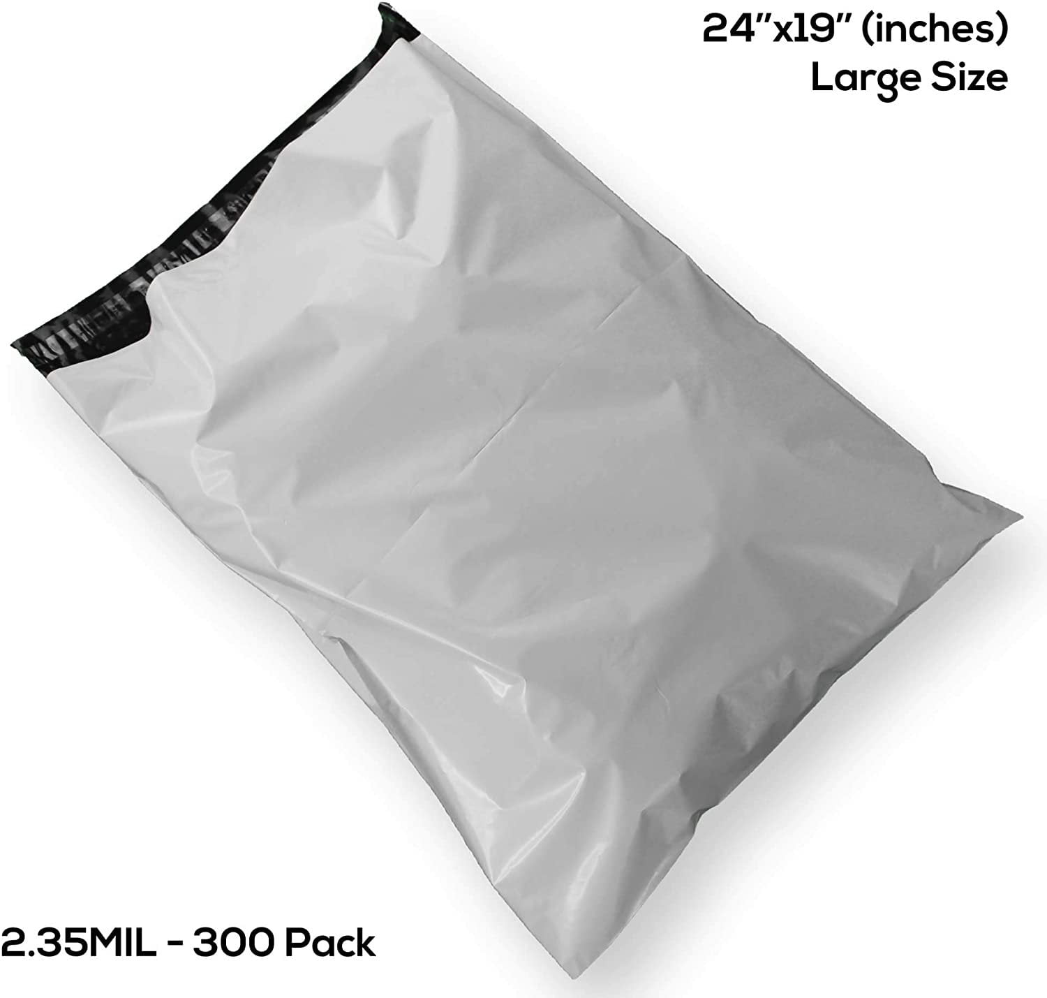 30 Poly Bag Mailer Combo 12x15.5 & 19x24 Self-Sealing Shipping Envelope Bags 