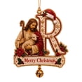 thumbnail image 2 of Christmas Decorations Indoor Clearance - Christmas Letter Ornaments with Bells, Shatterproof Acrylic Christmas Tree Ornament Decorations, Winter Hanging Decor for Xmas Tree, Fireplace (R), 2 of 7