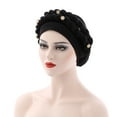 thumbnail image 2 of LEKODE Winter Hat Skull Caps for Women Women Beanie Silk Turban for Men Turbin Womens Hair Towel Head Wrap for Men Black One Size, 2 of 2