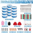 thumbnail image 3 of Kit de muñecos de nieve EOBOH para construir un muñeco de nieve, bricolaje, con arcilla secada al aire, paquete de 18, 3 of 7
