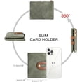 thumbnail image 5 of Small Wallets for Women Leather Bifold RFID Blocking Card Holder Compact Wallet Women with Zipper Coin Pocket, 5 of 6