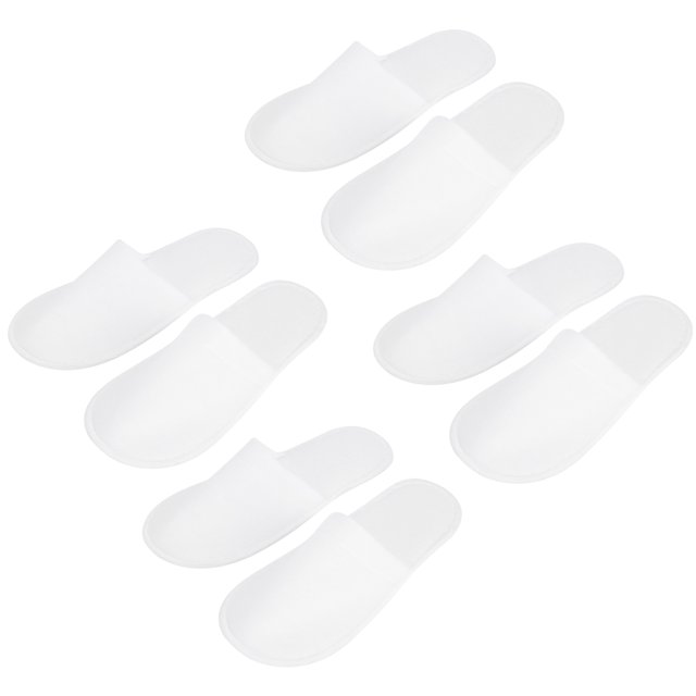 Pantuflas desechables blancas, 50 pares de pantuflas de viaje desechables blancas, pantuflas para invitados elaboradas con cuidado
