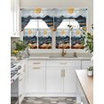 thumbnail image 4 of Mountain Moon Swag Curtains for Living Room/Bedroom Windows, Abstract Art Scenery Modern Kitchen Curtains and Valances Set 36 Inch Length, Light Filtering Swags Valance Curtain Panels, 4 of 5