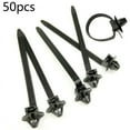 thumbnail image 1 of 50pcs Car Fasteners Nylon Cable Tie Wrap Fixed Fastener Clips Car Hose Fastening Zip Strap Kit 92mmx5mm Can Release Auto Clamp, 1 of 8