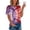 Red-w, variant on Sexlip Womens Rainbow Tie Dye Blouse Crew Neck Design Lightweight Fabric Relaxed Silhouette for Vacation Wear Purple M