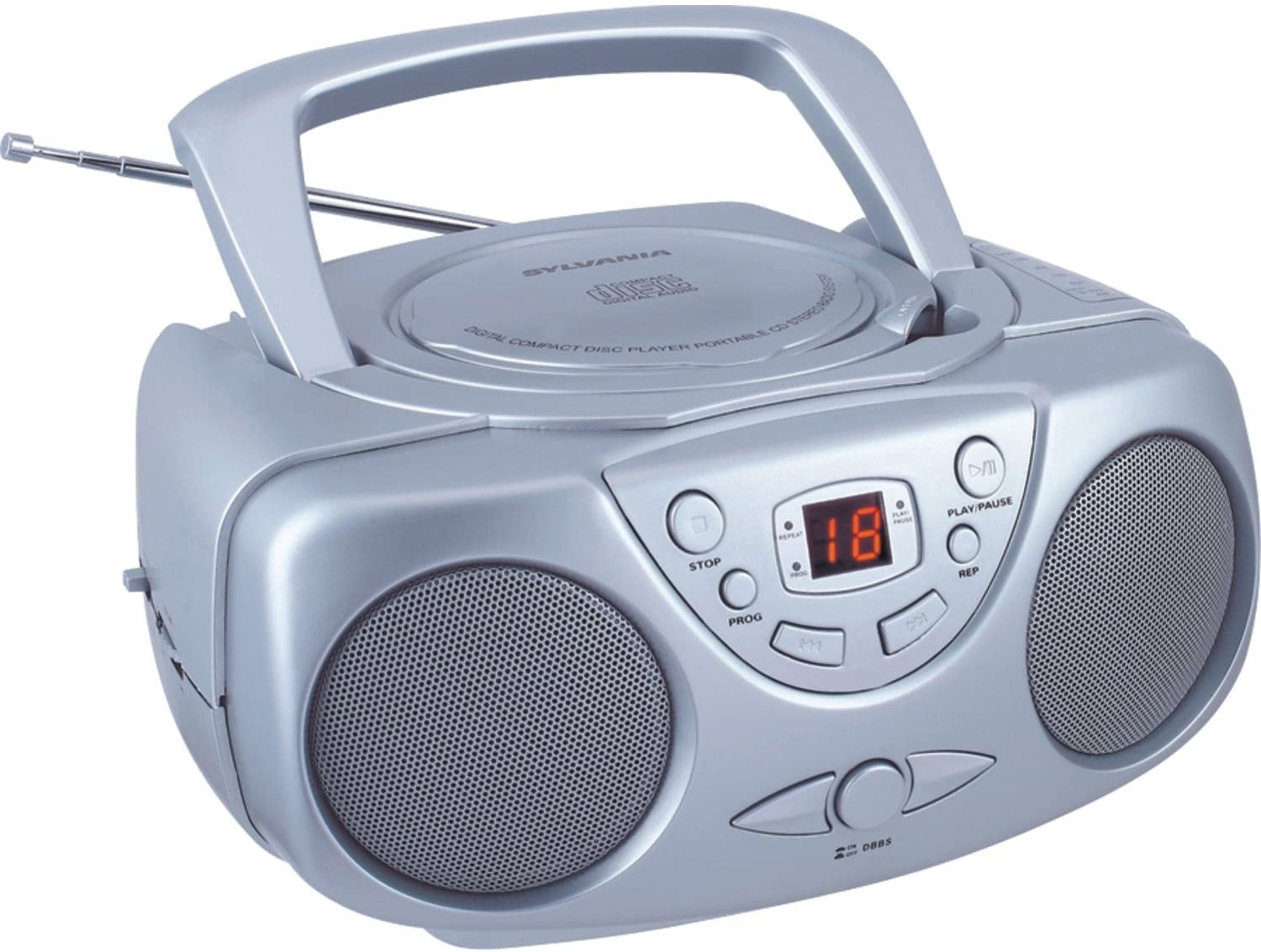 Curtis SRCD243MSILVER Sylvania SRCD243 Portable CD Player with AM/FM