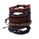 thumbnail image 1 of Nvzi Pulseras de cuero trenzado, 6 piezas, 1 of 4