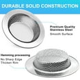 thumbnail image 3 of LotFancy Kitchen Sink Strainer,  4 Pack Stainless Steel Drain Strainer, 4.5 in Large Wide Rim, 3 of 7