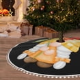 thumbnail image 6 of Rocae Sunflower Gnomes 3 for Christmas Tree Skirt with Pom Pom Trim for Holiday Party for Holiday Home Decor Indoor Outdoor-30", 6 of 7