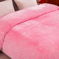 thumbnail image 3 of DBOZE Heavy Korean Mink Fleece Blanket King Size —  2-Ply Reversible Silky Soft Plush Winter Blanket, Ultra Warm Luxury Embossed Bed Blanket, Powerful Pink, 3 of 6
