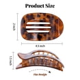 thumbnail image 2 of AWAYTR 6 PCS Oval Flat Hair Claw Clips for Women, Medium French Clips with Strong Grip, Non Slip Hair Clips for Thick & Thin Hair, 2 of 7