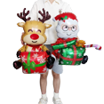 thumbnail image 4 of Globo inflable grande de aluminio con forma de Papá Noel de pie para Navidad, muñeco de nieve, decoración para fiestas de Nochebuena y Año Nuevo, regalos para niños, 4 of 5