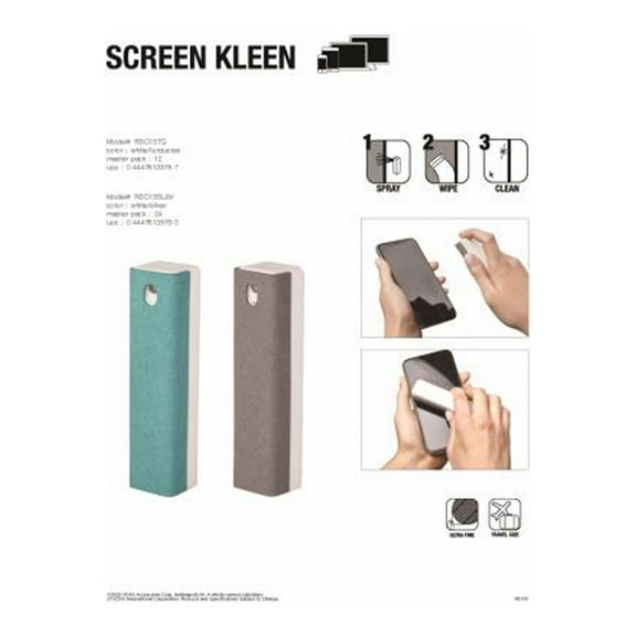 Screen Kleen RSCL15SL Travel Size Screen Cleaner, 15ml Spray   Wipe - Quantity 12