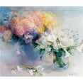 thumbnail image 2 of Haenraets, Willem 17x15 Gold Ornate Wood Framed with Double Matting Museum Art Print Titled - Rhyme of flowers, 2 of 4