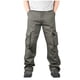 thumbnail image 1 of Puntoco Pantalones casuales largos para hombre, pantalones deportivos cargo con cintura elástica, cierre de velcro, cordones y múltiples bolsillos con correa en la pierna para hombre, 1 of 5