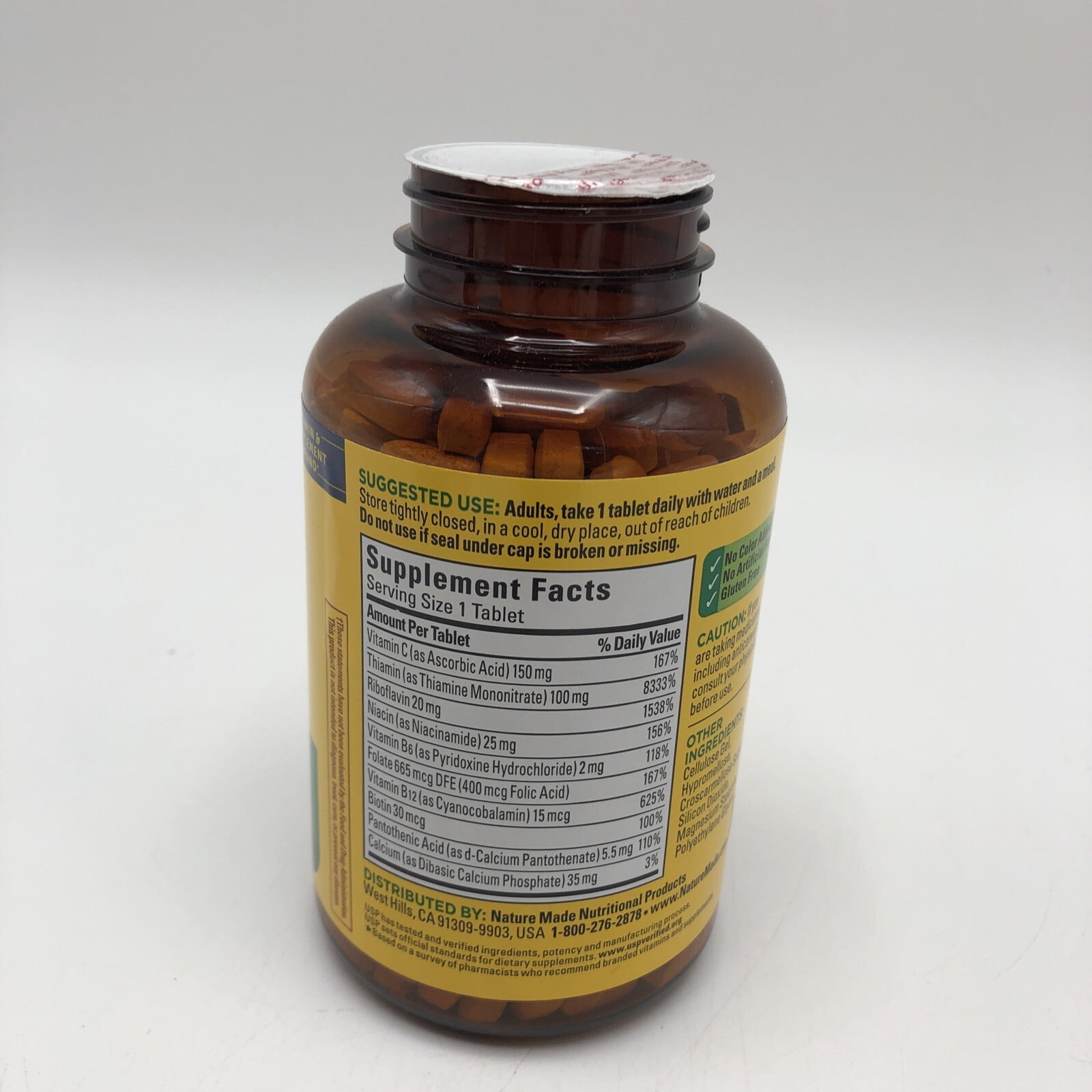 Nature Made Super B-Complex With Vitamin C & Folic Acid Tablets, 100 Count