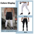 thumbnail image 5 of KIWI RATA Men's Compression Pant Athletic Tight Quick Drying Leggings Seamless Base Layer Bottom Sports Pant, 5 of 7