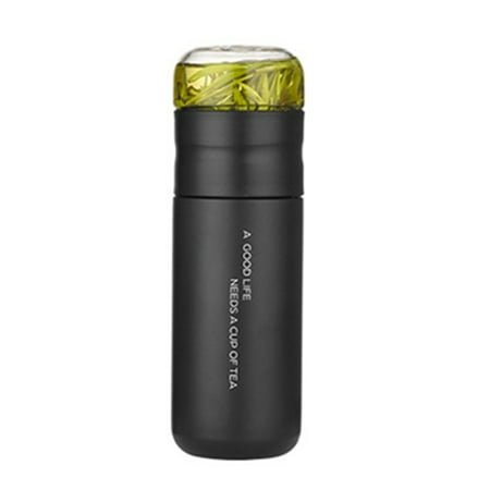 

Insulated Cup with Filter Stainless Steel Tea Bottle Cup with Glass Infuser Insulated Cup with Filter 300ML Tea Water Stainless Steel Tea Bottle Cup with Glass Infuser Separates Tea and Water Black