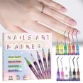 thumbnail image 4 of 12 Color Nail Art Pen Set Nail Polish Graffiti Dotting Tools for Creative DIY Nail Designs,  Acrylic Paint Pens Point Liner Pen for Christmas Decor, 4 of 9