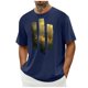 thumbnail image 5 of Camisa Casual de Cuello de la Tripulación de la Impresión de la Selva de Manga Corta Top Ligero de Poliéster para los Hombres, Camiseta de Manga Corta para el Uso Diario de Primavera Verano, 5 of 9