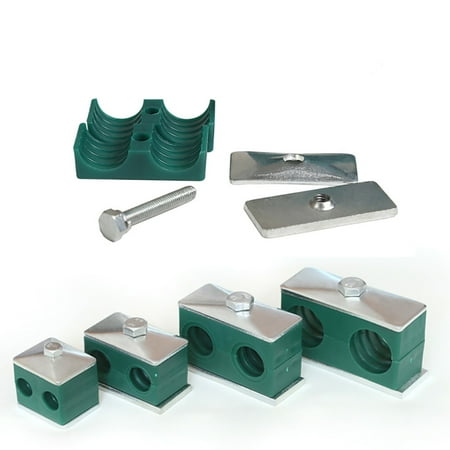 

tooloflife Hydraulic Pipe Clamp 2 Pipe Hole For Common Pressure Hydraulic Pipe 27 Sizes 6mm-42mm