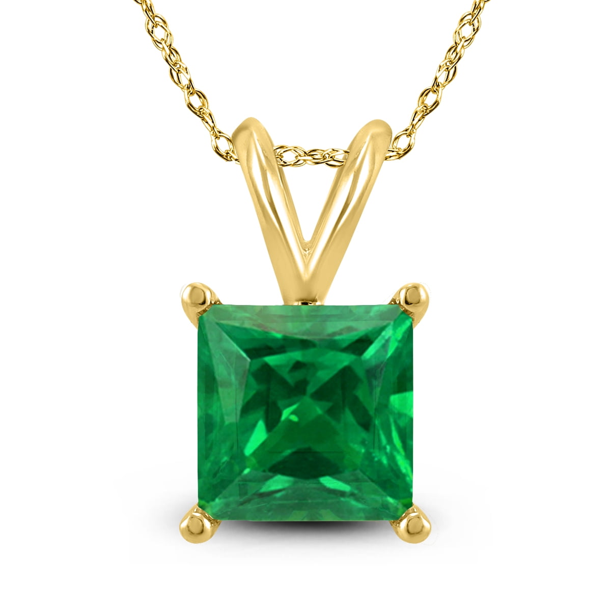SZUL Women's 14K Yellow Gold 4MM Square 